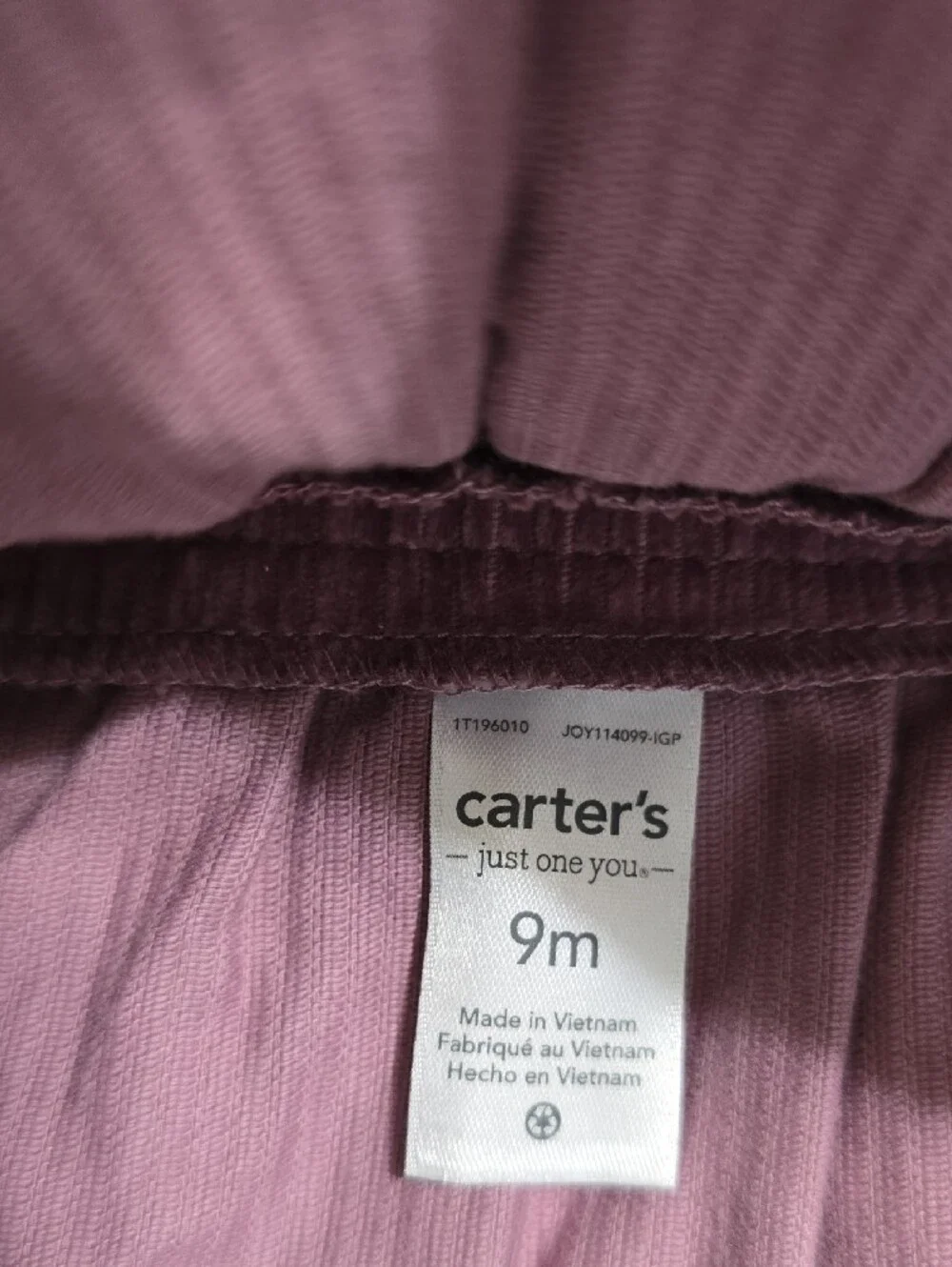 Carter's Corduroy Overall Skirts in Plum and Black